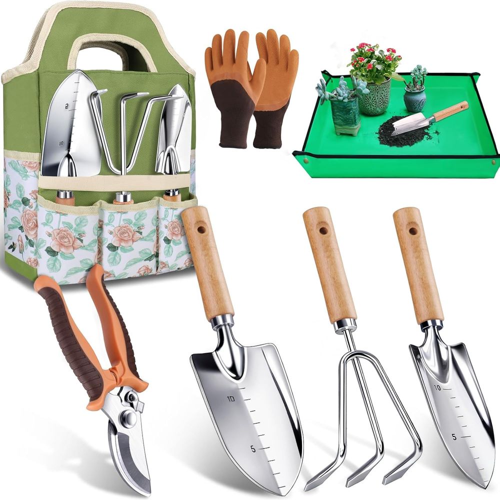 Gardening Tools Essential - Juego de Herramientas de Jardinería con