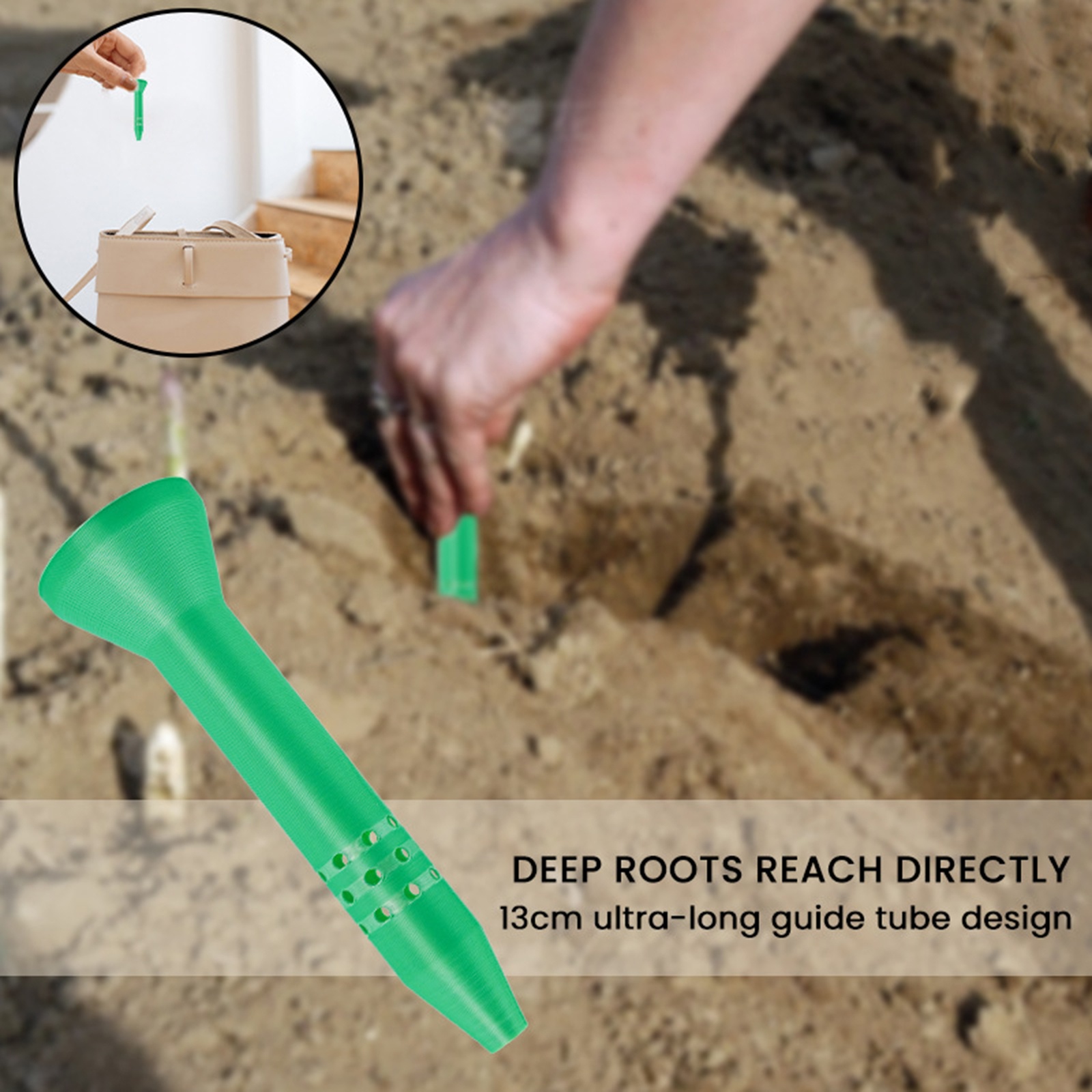 Root Watering Spike - Embudo de Plástico para Riego de