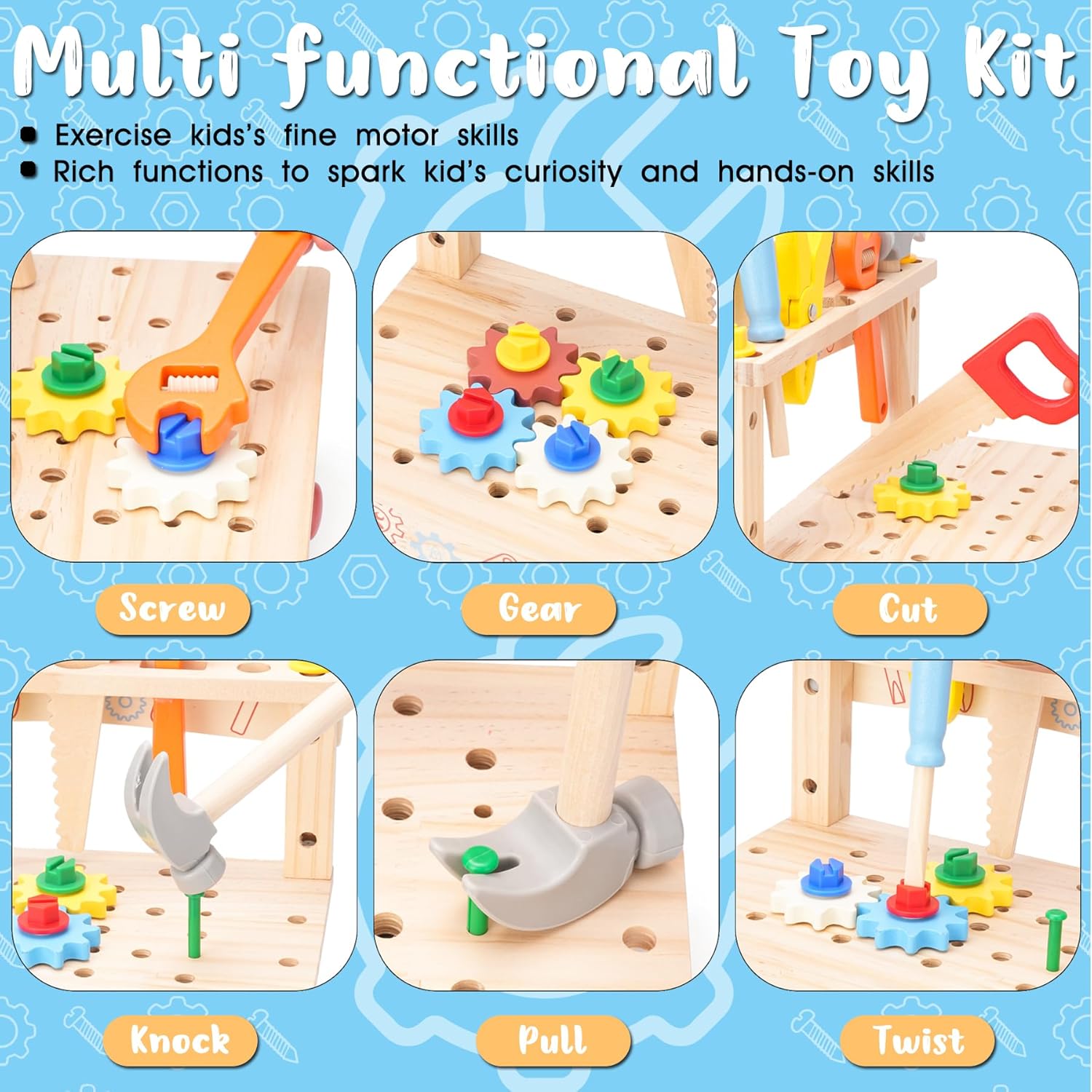 Banco de herramientas de mader - Gardening Tools Kids reseña y precio