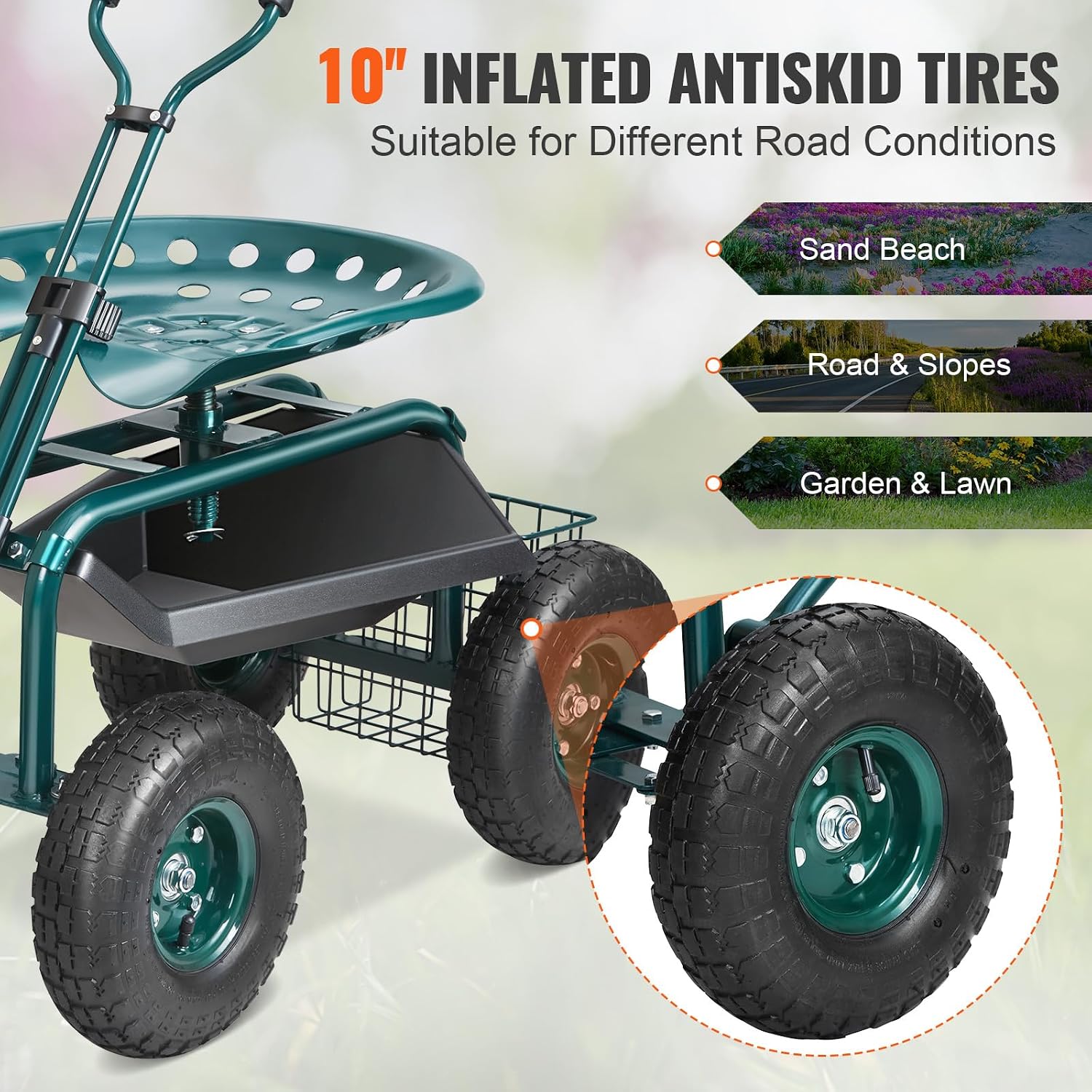 Carrito de Jardín con Asiento  - Gardening Tools And Uses reseña y precio